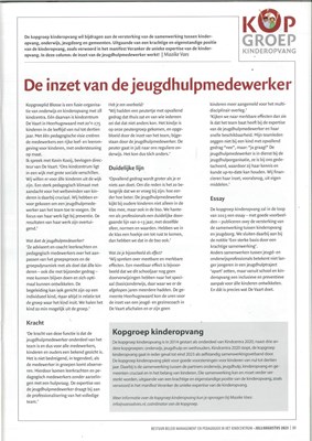 Artikel De Vaart in Kindcentrum BBMP